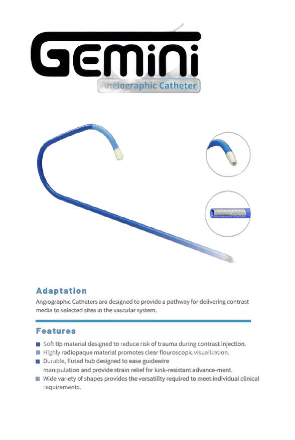GEMINI Angiographic Catheter (JL, JR, AL, AR) — gambar 2